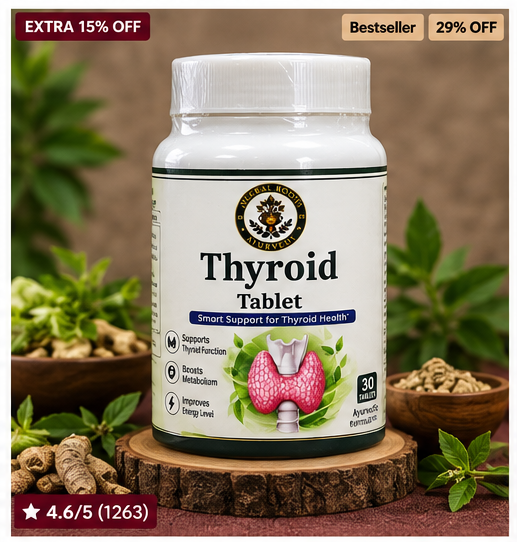 Herbal Roots Ayurveda Thyroid Tablet – Ayurvedic Thyroid Support Tablets (30 Tablets)